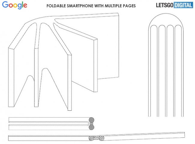 Google запатентовала складной смартфон-книжку с несколькими «страницами» - «Смартфоны»