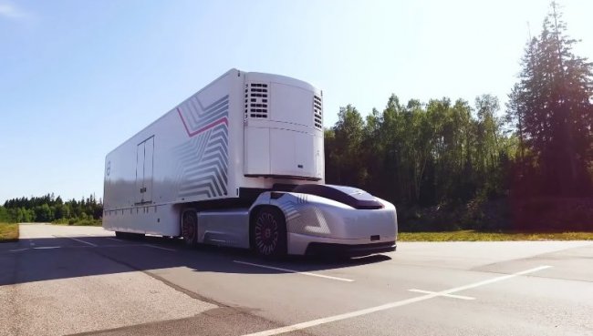 Volvo Vera: новый беспилотный электрогрузовик без кабины (видео) - «Транспорт»