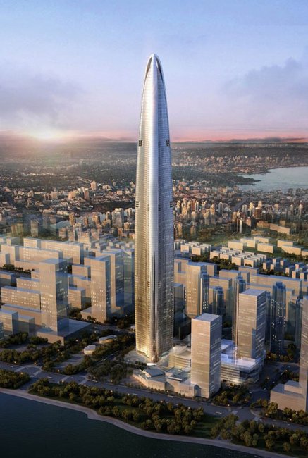Wuhan Greenland Center: самый высокий небоскреб Китая будет самым энергоэффективным - «Архитектура»