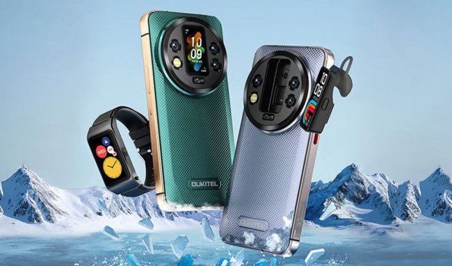 Необычный смартфон Oukitel WP200 Pro несет в себе беспроводной наушник и смарт-часы - «Умные часы»