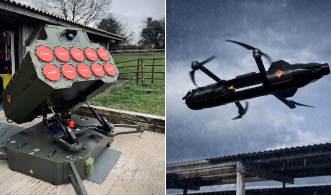 Британская залповая установка HAL10 способна мгновенно запустить до 10 дронов - «Техника»