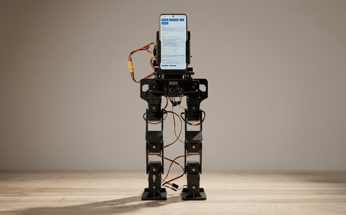 Смартфон стал вычислительным центром двуногого робота PhoneBot - «Роботы»